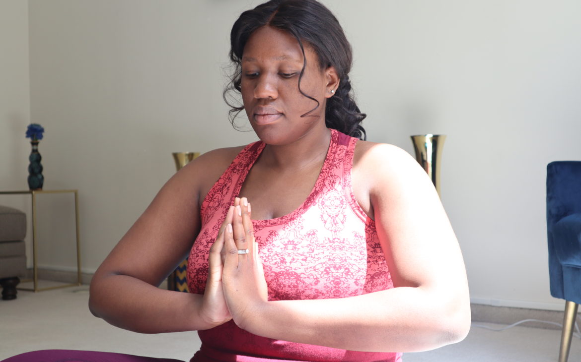 prayer pose- yoga